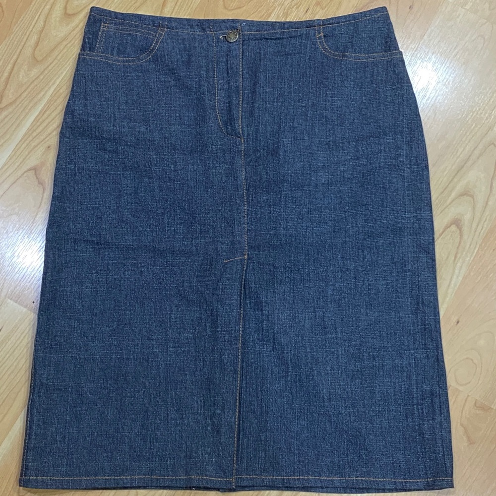 Blue Sand Womens Denim Skirt Size 14 Vintage Midi